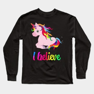 unicorn gift,unicorn art,raimbow Long Sleeve T-Shirt